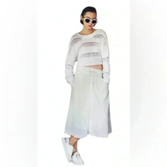 Helmut Lang Blaze Drawstring Waist Off White Skirt Size Small - Picture 11 of 11
